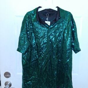 ASOS Green Sequin Top Green St. Patricks Party